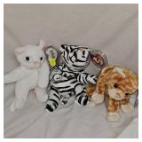 Lot of 3 Beanie Babies-Ty-Various Themes as Pictured