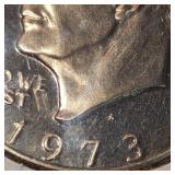 1973,74,76,78 Ike Proof Silver Dollars