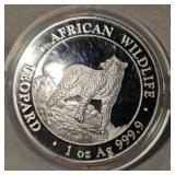 2022 1 ounce Silver African Leopard