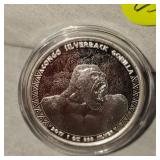 2017 Congo Gorilla 1 ounce Coin