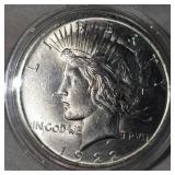 1922 Peace Dollar AU Encaps