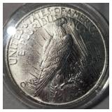 1922 Peace Dollar AU Encaps