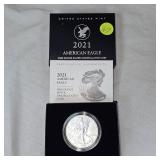 2021 Silver Eagle 1 ounce UNC Silver Coin