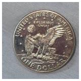 1973 Ike Proof BU Dollar and 1974 AU Toned