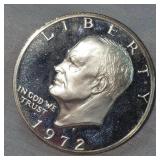 1972 Silver Proof BU Ike Silver Dollar 40%