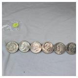 Lot of 6 Ike Dollars in XF Condition