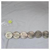 Lot of 6 Ike Dollars in XF Condition