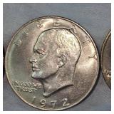 Lot of 6 Ike Dollars in XF and VF Condition