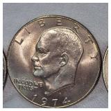 Lot of 6 Ike Dollars in XF and VF Condition