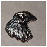 1 ounce Silver Bald Eagle Head Poured Ingot, .999 Silver