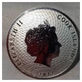 2022 Cook Islands "Ship" 1oz Silver Coin Round