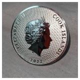 2022 Cook Islands "Ship" 1oz Silver Coin Round