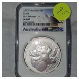 2023 P Australia Koala First Release NGC MS69