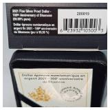 2021 1 oz Silver Proof $1 100th Anniversary Blue Nose