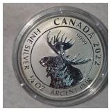 2022 3/4oz Silver Moose $2