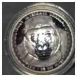 2016 1 oz Silver Congo Silverback -5000 francs