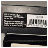 2021 $5 Silver Maple Leaf "W" Mint Mark