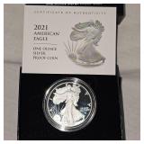 2021 Silver Eagle Proof Dollar $1