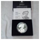 US Mint 2021 Silver Eagle 1 ounce UNC Proof Silver Coin