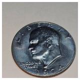 1973 Ike Proof BU Dollar and 1974 AU Toned