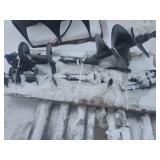 Excavator auger with 3 bits and hose set