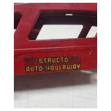 Vintage Structo Auto Haulaway Pressed Steel Truck and Trailer Set