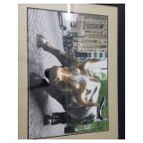Framed Wall Street Bull Photo Print with Black Frame 29x39 Inches