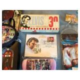 Large Elvis Presley Memorabilia Collection with Board Game, Jewelry, and Collectibles