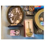 Large Elvis Presley Memorabilia Collection with Board Game, Jewelry, and Collectibles