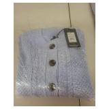 Who What Wear Corydalis Heather 4X Button-Front Cardigan Sweater