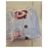 4X Lavender Cable Knit Cardigan Sweater with Button Front