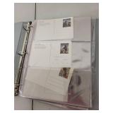 Binder Collection of US Stamp Postcards with Comic Strip and Historical Themes