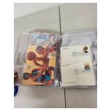 Binder Collection of US Stamp Postcards with Comic Strip and Historical Themes