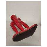 Vintage Red Ceramic Martial Arts Figurine 10 Inches Tall