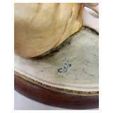 1981 B. Merli Girl with Basket of Flowers Porcelain Figurine