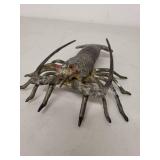 Vintage Brass Lobster Figure with Red Eyes