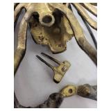 Vintage Brass Lobster Figure with Red Eyes