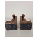 Pair of Decorative Cross Bookends with Ornate Design
