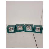 Set of 4 Enesco White Porcelain Nativity Figurines in Boxes