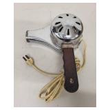 Vintage Kenmore Model 559.8316 Chrome Hair Dryer with Wood Handle