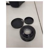 Olympus 35mm Film Camera with 28-140mm Lens, Lens Accessories, and Case