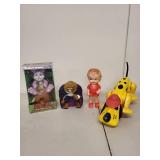 Collection of Vintage Toys Including Bunny Bank, Beauty and the Beast, and Others