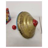 Vintage 1978 Mattel Jack in the Music Box and Old King Cole Tin Spinning Top