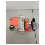 Safety Gear Lot: Blaze Orange Vest, Safety Glasses, and 2 Headlamps with Straps