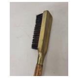 Vintage Brass and Wood Shoe Brush with Duck Head Handle