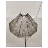 Art Deco Style Glass and Metal Lamp Shade