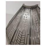 Art Deco Style Glass and Metal Lamp Shade