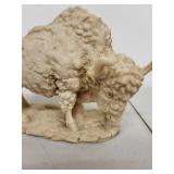 Buffalo Resin Figurine Western Style Sculpture