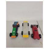 Set of 3 Vintage Pinewood Derby Cars, Pack 155 1992