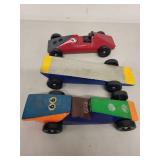 Set of 3 Vintage Pinewood Derby Cars, Pack 155 1992